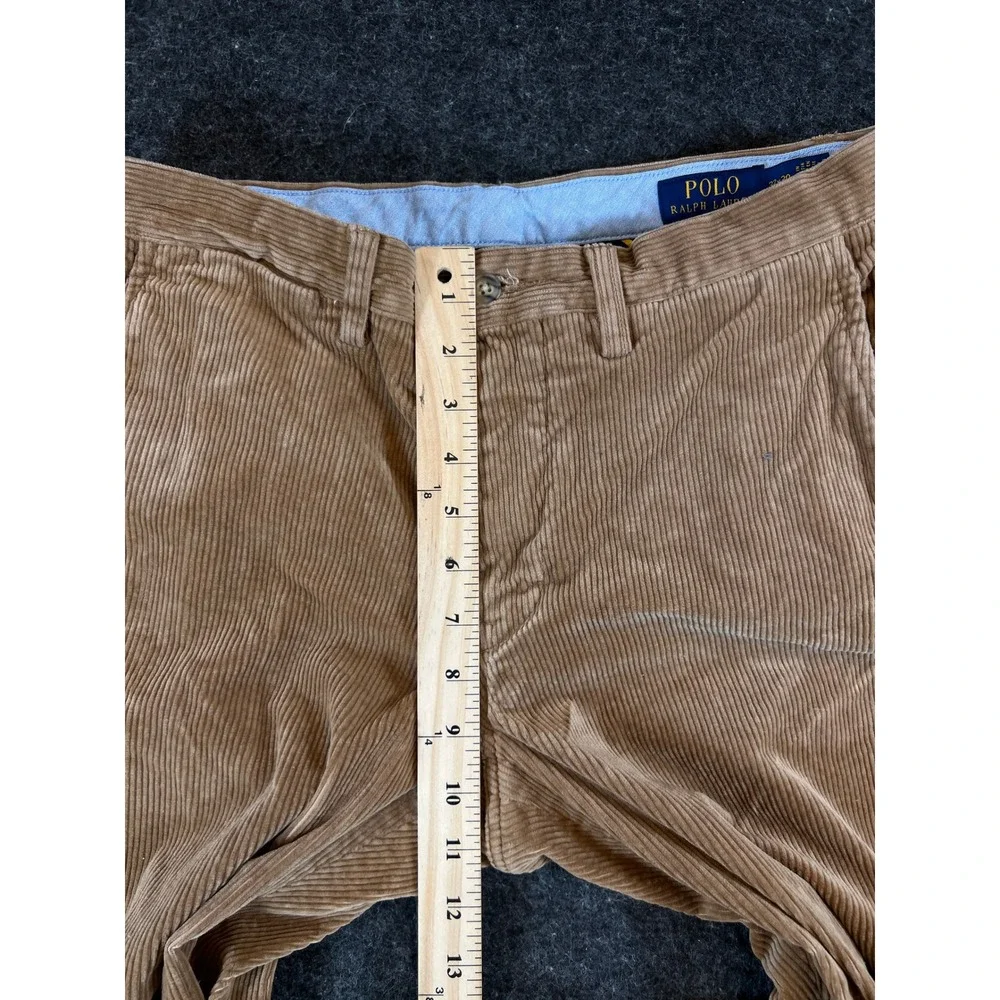 Polo Ralph Lauren Mens Bedford Corduroy Pants Tan Brown 32x30 Stretch Trousers